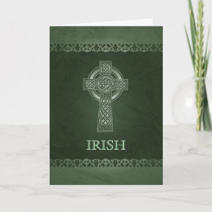 Carte de voeux irlandaise Celtic Cross Blessing