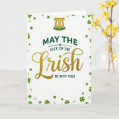 Carte de vœux irlandaise chanceuse (Fleur jaune)