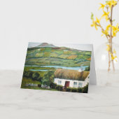 Carte de voeux irlandaise Comté de Mayo (Fleur jaune)