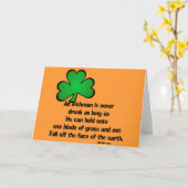 Carte de voeux irlandaise de joyeux anniversaire (Fleur jaune)