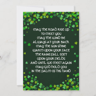Carte de voeux irlandaise - Design Shamrock