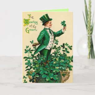Carte de voeux irlandaise vintage de St Patricks