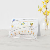 Carte de voeux Israël (Fleur jaune)