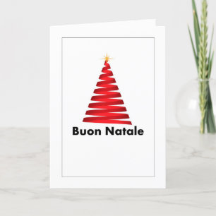 Carte de voeux italienne Buon Natale Albero