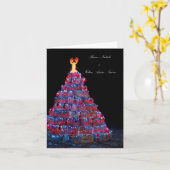 Carte de vœux italienne de l'arbre de Noël Trappe  (Fleur jaune)