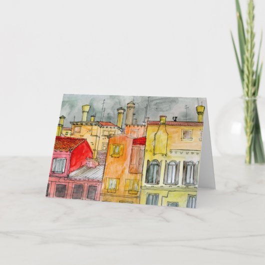 carte de voeux italienne de rue (Devant)