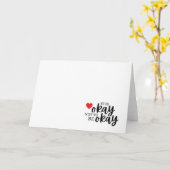 Carte de vœux It's Okay Not To Be Okay (Fleur jaune)