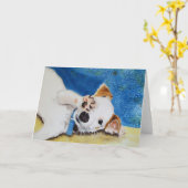 Carte de voeux Jack Russell Terrier (Fleur jaune)