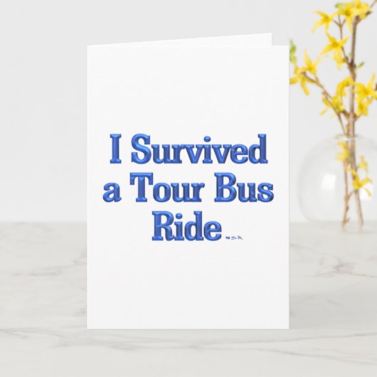 carte de vœux J'ai Survécu à un Voyage en Car de T (Fleur jaune)