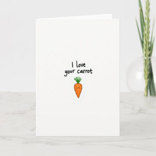 Carte de vœux J'aime votre carotte