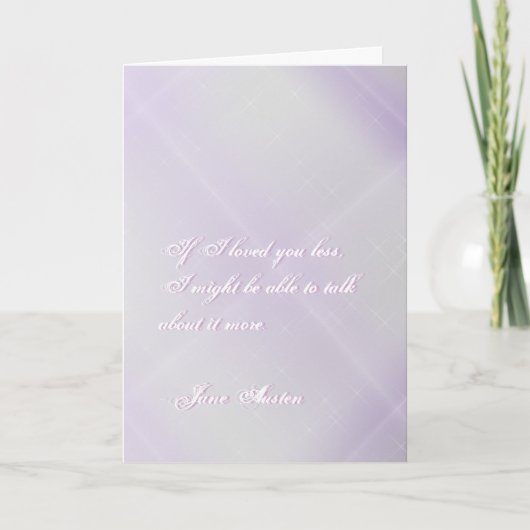 Carte de voeux Jane Austen CUSTOMISÉE (Devant)