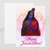 Carte de voeux Janmashtami (Devant / Derrière)