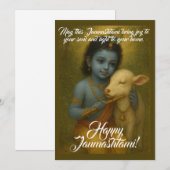 Carte de voeux Janmashtami (Devant / Derrière)