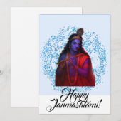 Carte de voeux Janmashtami (Devant / Derrière)