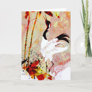 Carte de voeux japonaise de grue