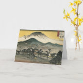 Carte de voeux japonaise de montagnes (Fleur jaune)