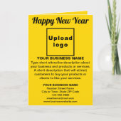 Carte de voeux Jaune d'affaires (Devant)