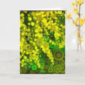 Carte de voeux jaune de blanc de fleur de mimosa (Fleur jaune)