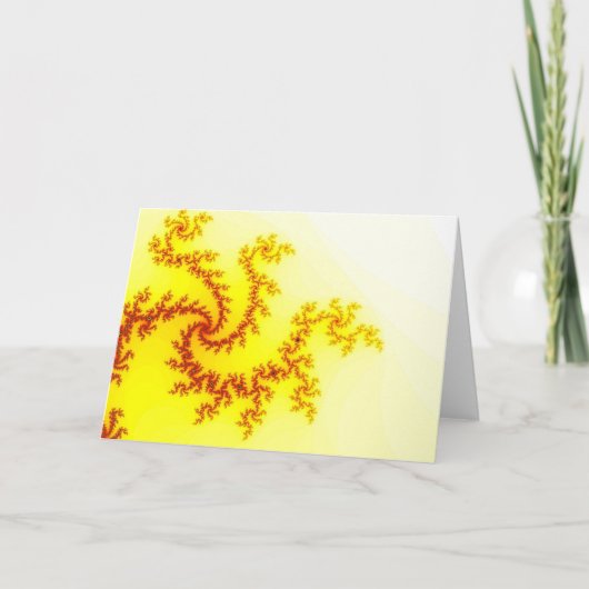 Carte de voeux jaune de dragon (Devant)