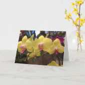 Carte de voeux jaune d'orchidée de Singapour (Fleur jaune)