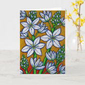 Carte de voeux jaune fleur d'automne (Fleur jaune)