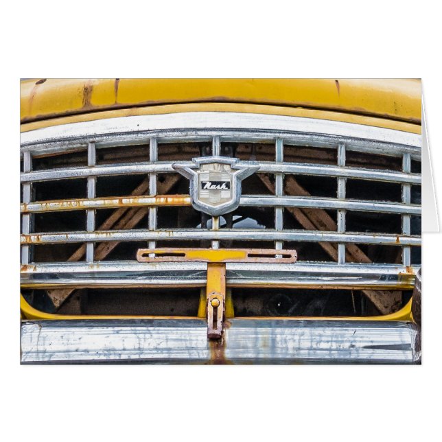 Carte de voeux Jaune Nash Rambler (Devant horizontal)
