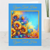 Carte de voeux Jaune Vibrant (Devant)