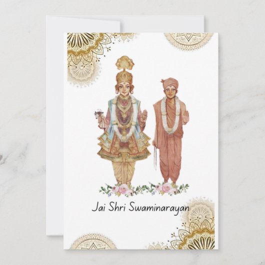 Carte de voeux Jay Shree Swaminarayan (Devant)