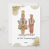 Carte de voeux Jay Shree Swaminarayan (Dos)