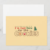 Carte de vœux « Je suis juste là pour les cookies  (Devant / Derrière)