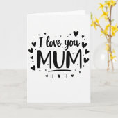 Carte de vœux Je t'aime Maman (Fleur jaune)