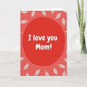 Carte de vœux Je t'aime Maman