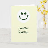 Carte de vœux "Je t'aime Papi" (Fleur jaune)