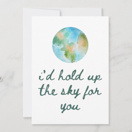 Carte de voeux "Je tiendrais le ciel pour vous" (Devant)