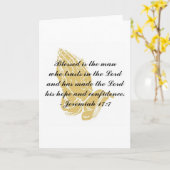 Carte de voeux Jeremiah 17:7 (Fleur jaune)