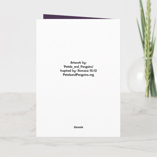 Carte de voeux Jesse Tree Folded Blessing (Dos)