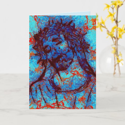 carte de vœux jésus abstrait (Fleur jaune)