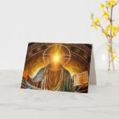 carte de vœux jésus moderne (Fleur jaune)