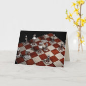 carte de voeux jeu d'échecs (Fleur jaune)