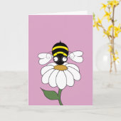 Carte de vœux Joie Beeuse (Fleur jaune)