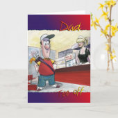 Carte de voeux jouante au golf pour le papa (Fleur jaune)