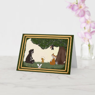 carte de vœux "Jour de printemps" en pensant à vou