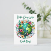 Carte de voeux jour des terres (Debout devant)