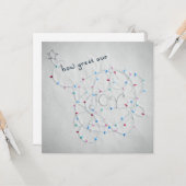 Carte de voeux JOY (Devant/Arrière en situation)