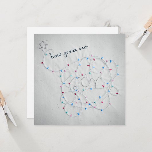 Carte de voeux JOY (Devant/Arrière en situation)