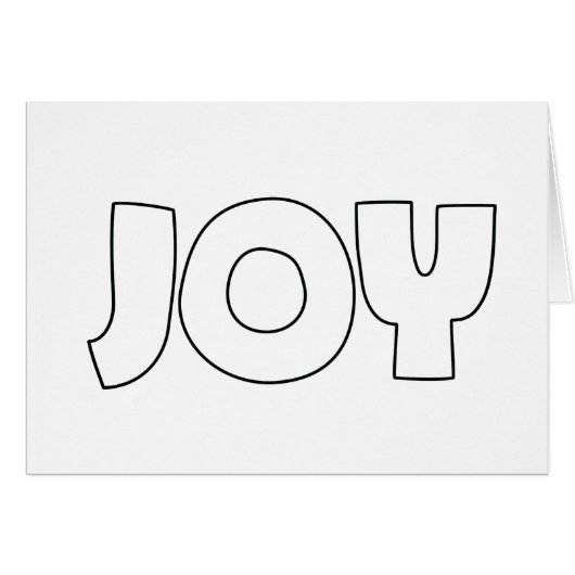 Carte de voeux JOY (Créer votre propre carte) (Devant horizontal)