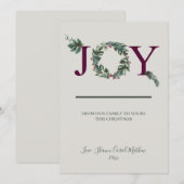 Carte de vœux Joy Holidays (Devant / Derrière)