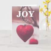 Carte de voeux Joy Love Laughter (Fleur jaune)