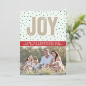 Carte de vœux Joy Polka Dot (Debout devant)