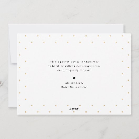 Carte de vœux Joyeuse Année avec un collage joyeux (Dos)